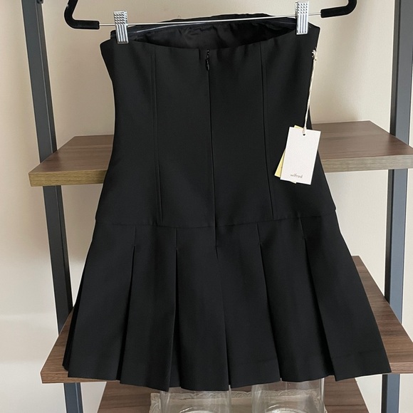 NWT Aritzia Wilfred Elegant Black Mini Dress, Size 6 - Picture 8 of 15